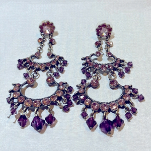 3 For $30 ****Pink & Purple Costume Jewelry Earrings